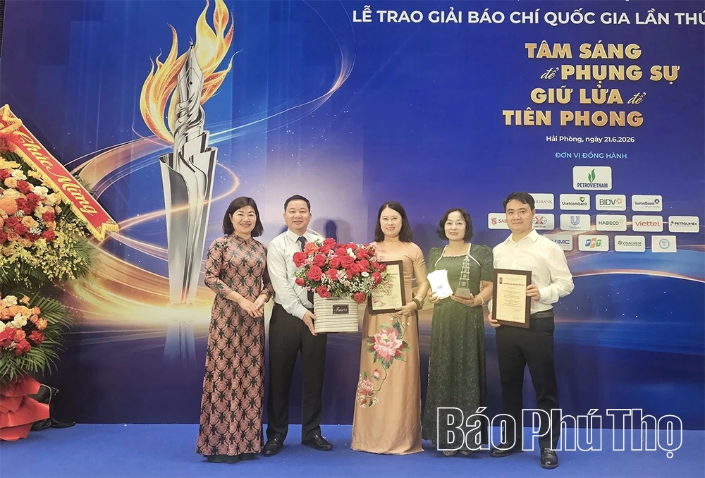 Báo và phát thanh, truyền hình Phú Thọ đoạt 1 giải B, 1 giải Khuyến khích Giải Báo chí Quốc gia 