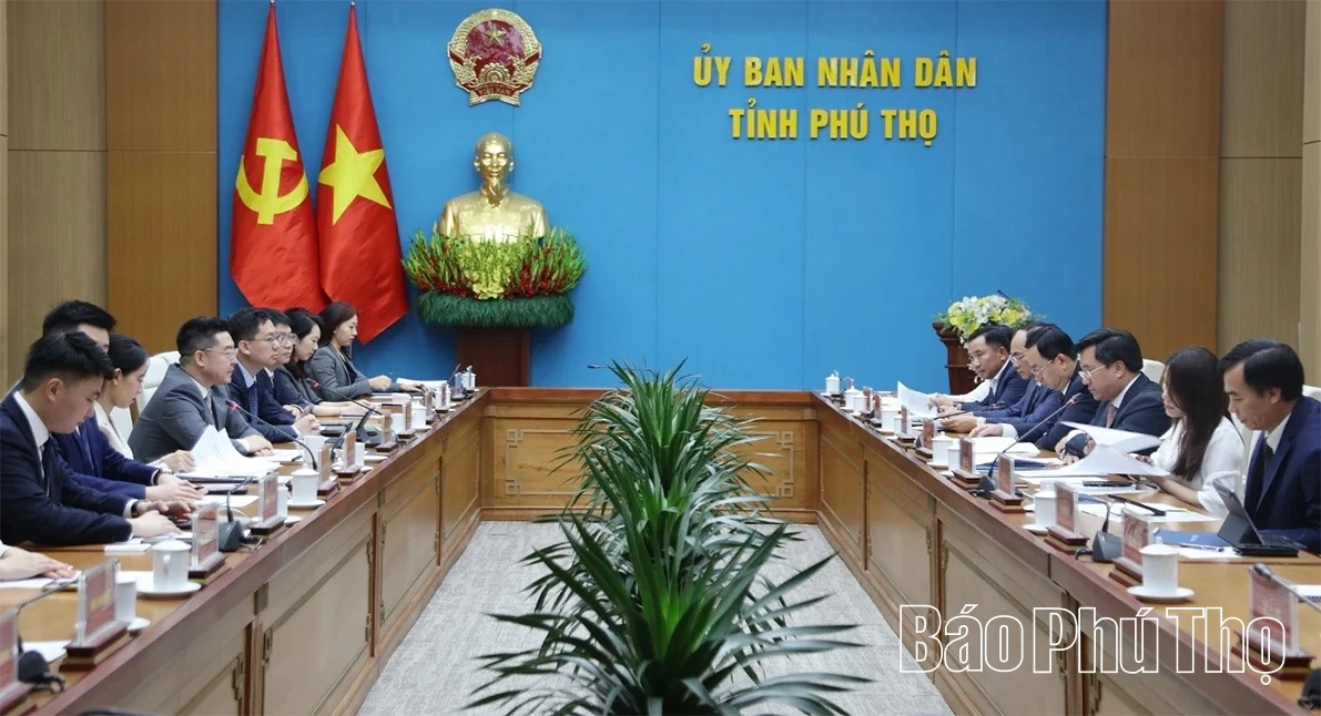 Phú Thọ đẩy mạnh hợp tác với các tập đoàn tài chính, xây dựng hàng đầu Trung Quốc
