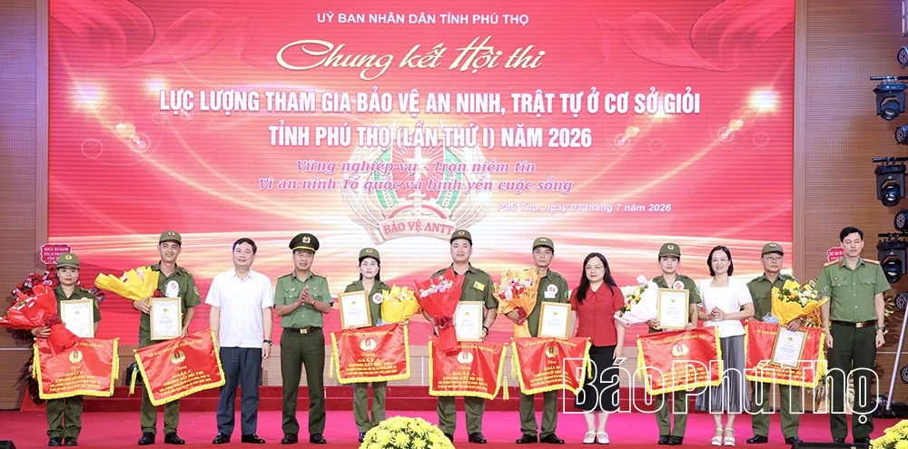 Hội thi lực lượng tham gia bảo vệ an ninh, trật tự ở cơ sở giỏi tỉnh Phú Thọ lần thứ I năm 2026 thành công tốt đẹp