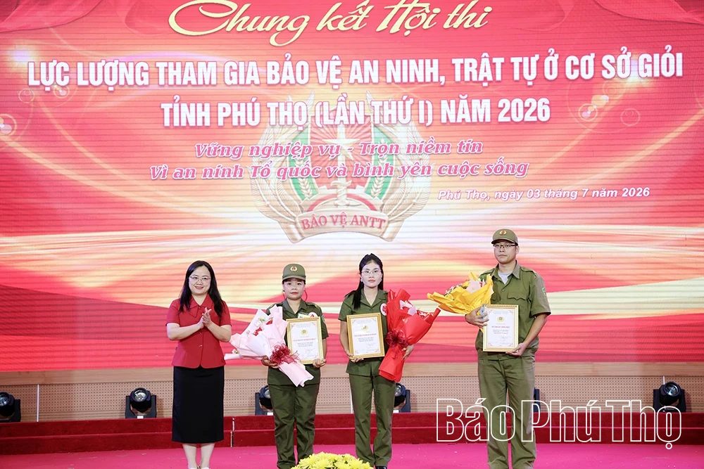 Hội thi lực lượng tham gia bảo vệ an ninh, trật tự ở cơ sở giỏi tỉnh Phú Thọ lần thứ I năm 2026 thành công tốt đẹp