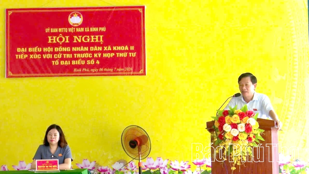 Đại biểu HĐND xã Bình Phú tiếp xúc cử tri trước Kỳ họp thứ Tư khóa II, nhiệm kỳ 2026 - 2031