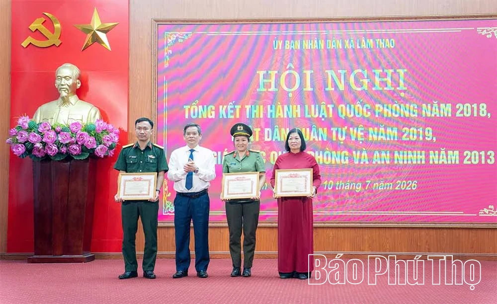 Lâm Thao tổng kết thi hành các luật về quốc phòng, dân quân tự vệ và giáo dục quốc phòng, an ninh
