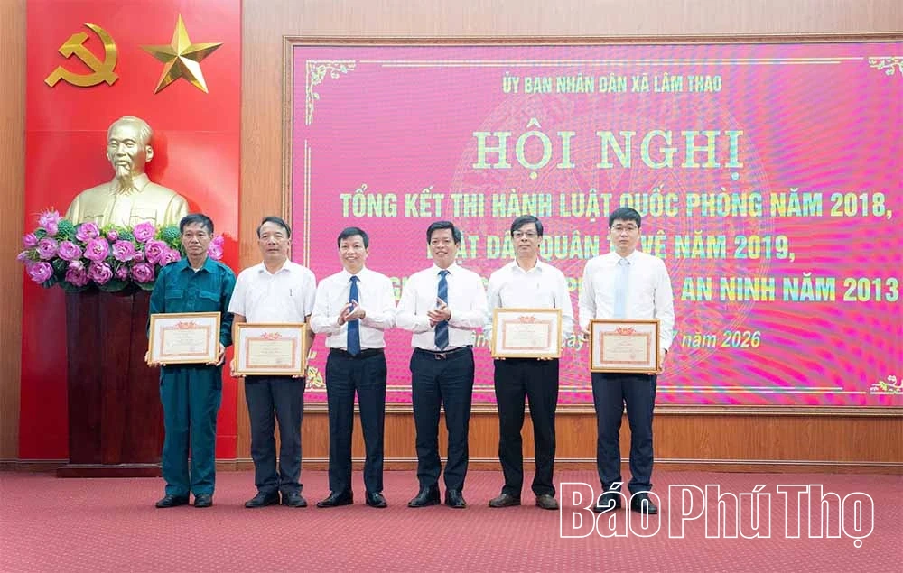 Lâm Thao tổng kết thi hành các luật về quốc phòng, dân quân tự vệ và giáo dục quốc phòng, an ninh