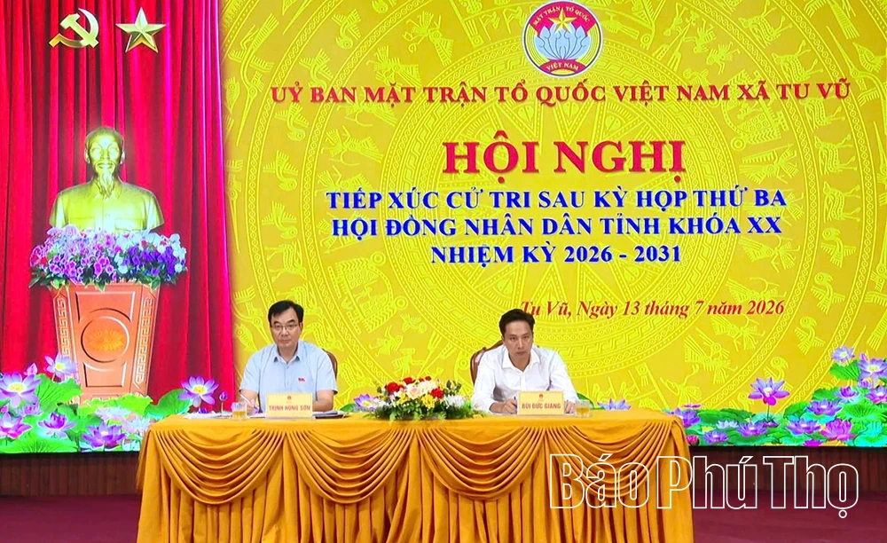 Tổ đại biểu số 6 HĐND tỉnh tiếp xúc cử tri xã Tu Vũ