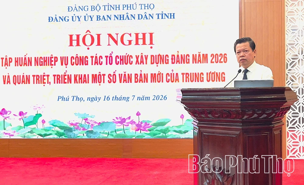 Đảng ủy UBND tỉnh: Tập huấn nghiệp vụ công tác tổ chức xây dựng Đảng