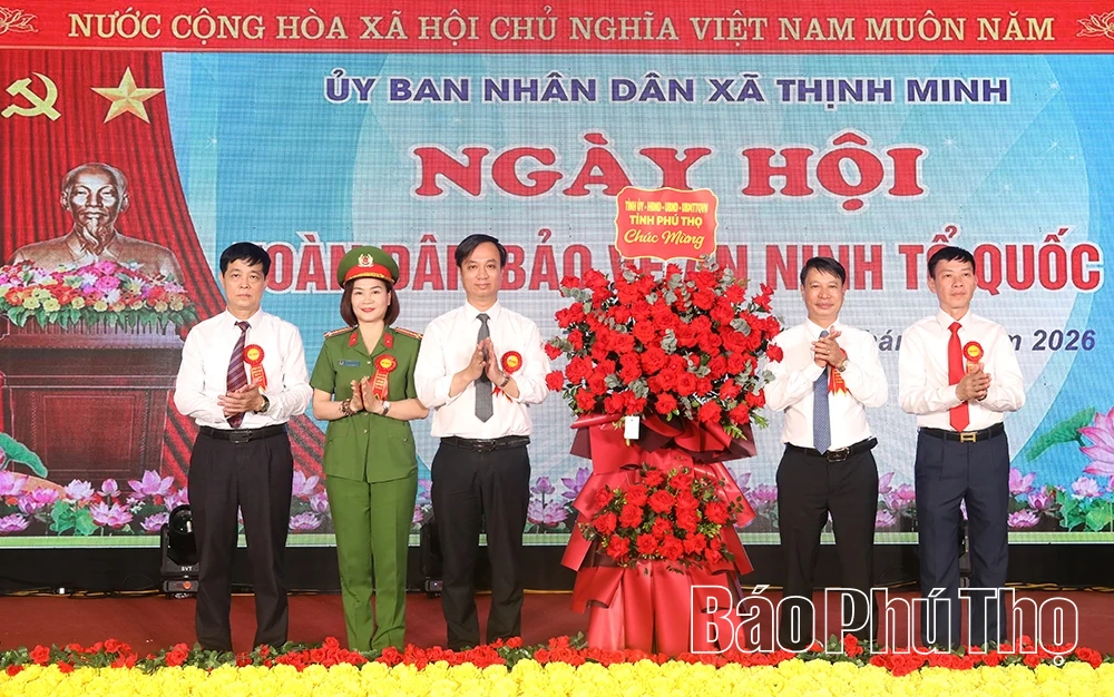 Xã Thịnh Minh tổ chức điểm Ngày hội Toàn dân bảo vệ an ninh Tổ quốc