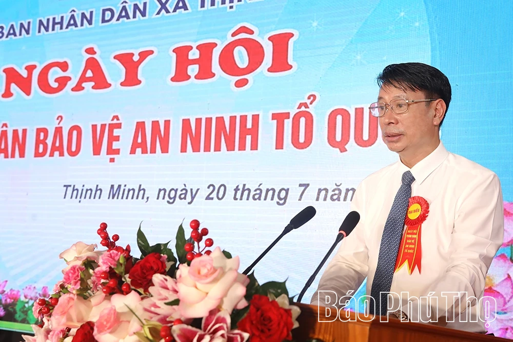 Xã Thịnh Minh tổ chức điểm Ngày hội Toàn dân bảo vệ an ninh Tổ quốc