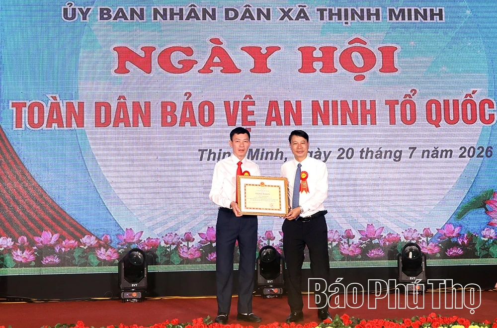 Xã Thịnh Minh tổ chức điểm Ngày hội Toàn dân bảo vệ an ninh Tổ quốc