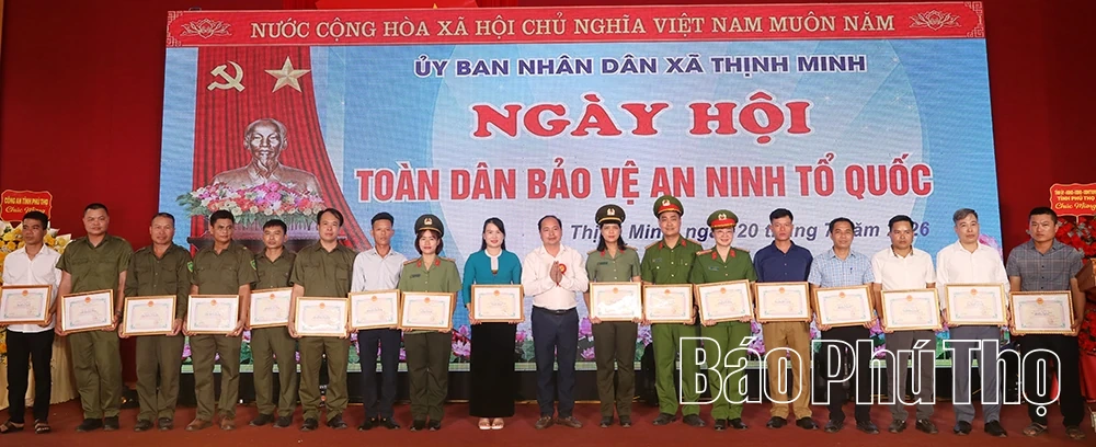 Xã Thịnh Minh tổ chức điểm Ngày hội Toàn dân bảo vệ an ninh Tổ quốc