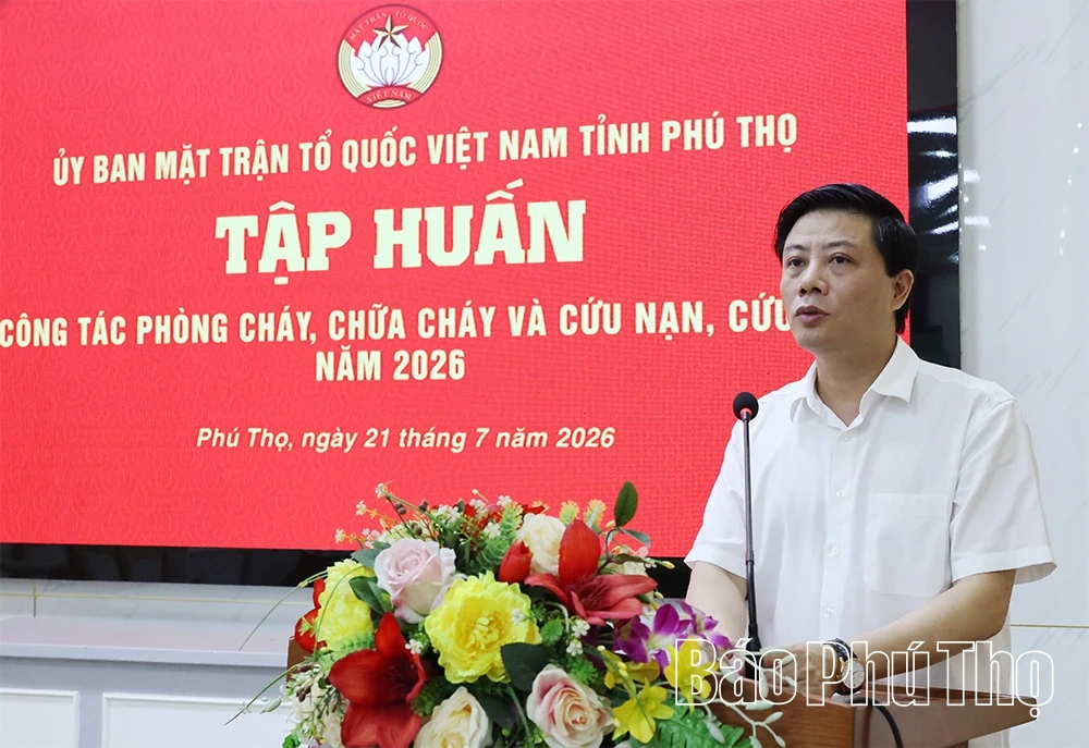 Tập huấn công tác phòng cháy, chữa cháy và cứu nạn, cứu hộ cho cán bộ Cơ quan Ủy ban MTTQ tỉnh