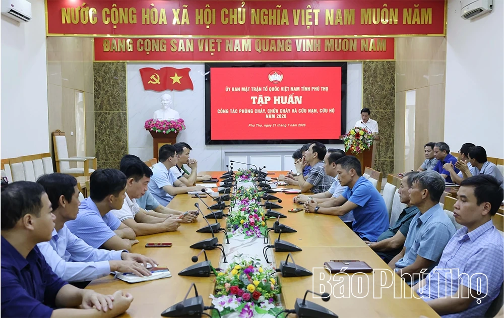 Tập huấn công tác phòng cháy, chữa cháy và cứu nạn, cứu hộ cho cán bộ Cơ quan Ủy ban MTTQ tỉnh