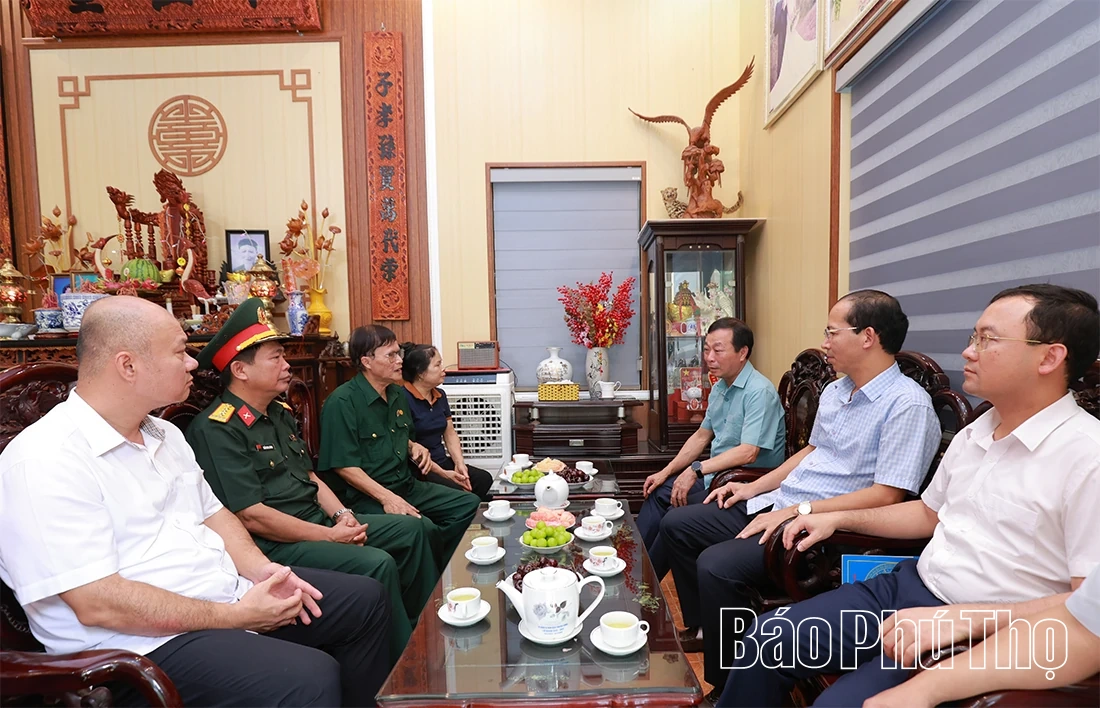 Phó Bí thư Thường trực Tỉnh ủy Bùi Văn Quang thăm, tặng quà người có công với cách mạng tại xã Bình Phú