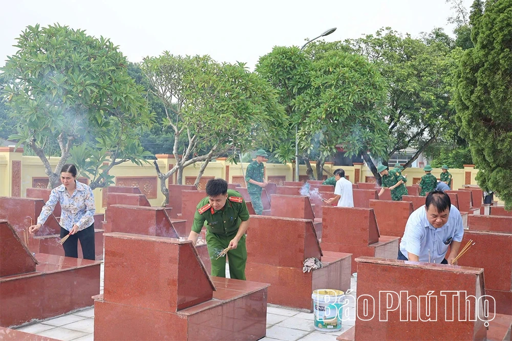 Thái Hòa ra quân chỉnh trang nghĩa trang liệt sĩ