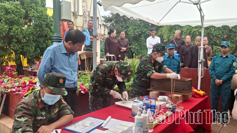 Xã Sông Lô triển khai lấy mẫu ADN hài cốt liệt sĩ