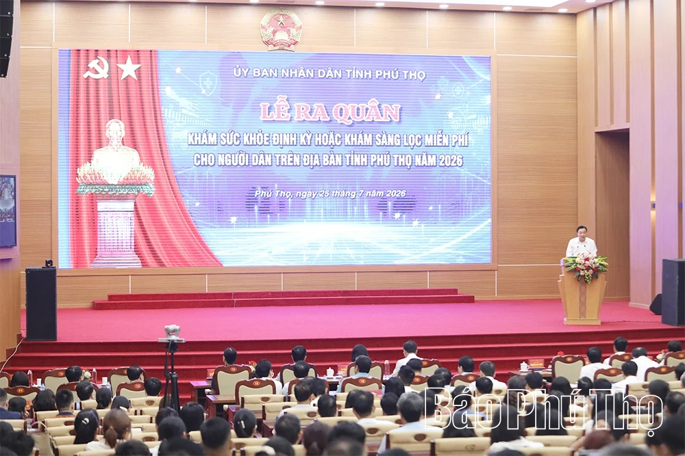 Lễ ra quân khám sức khỏe định kỳ hoặc khám sàng lọc miễn phí cho người dân trên địa bàn tỉnh Phú Thọ năm 2026