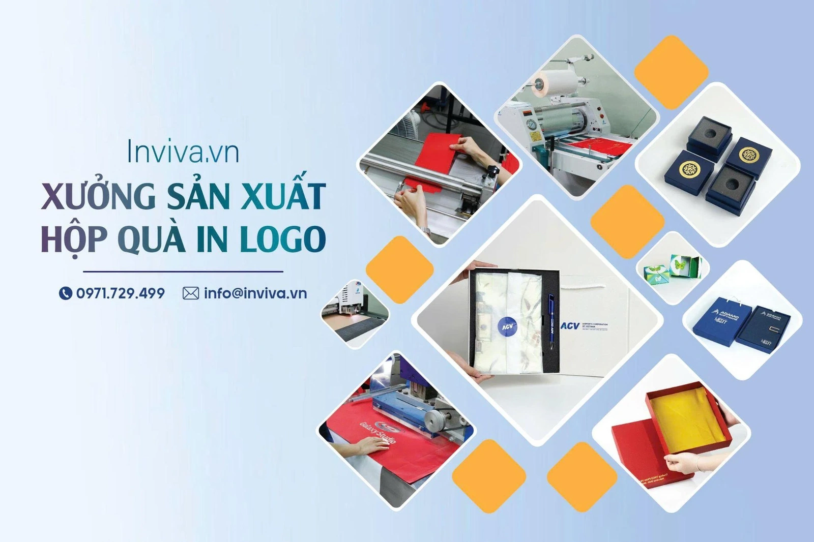 5 Mẫu hộp quà in logo thương hiệu cao cấp, thiết kế theo yêu cầu tại Inviva.vn