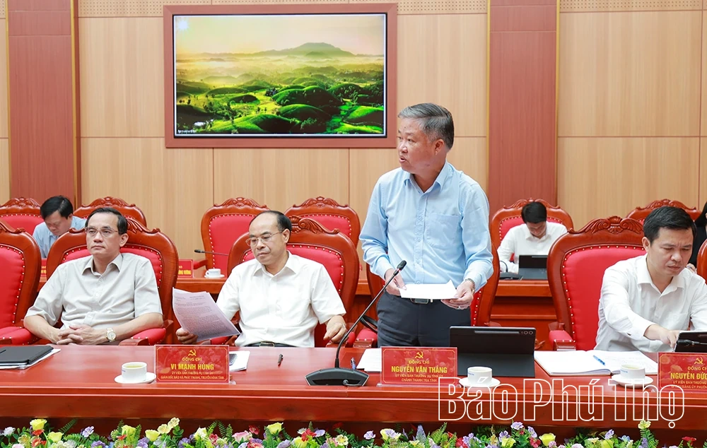 Ban Thường vụ Tỉnh ủy Phú Thọ cho ý kiến vào một số nội dung quan trọng