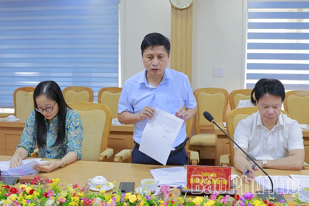 Ban Pháp chế HĐND tỉnh thẩm tra dự thảo nghị quyết