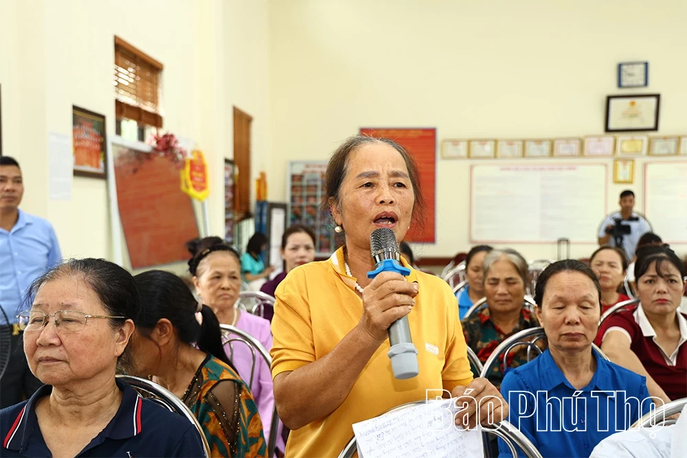 Xã Thổ Tang: Lắng nghe ý kiến Nhân dân để giải quyết kịp thời những vấn đề thực tiễn