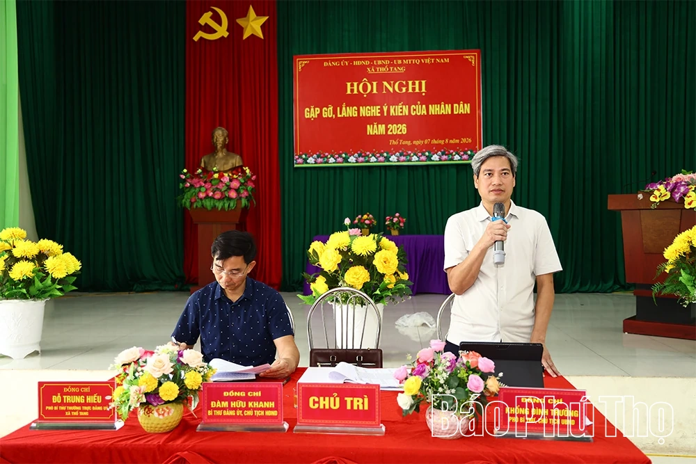 Xã Thổ Tang: Lắng nghe ý kiến Nhân dân để giải quyết kịp thời những vấn đề thực tiễn