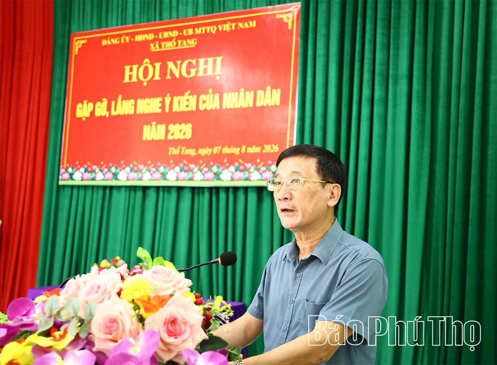 Xã Thổ Tang: Lắng nghe ý kiến Nhân dân để giải quyết kịp thời những vấn đề thực tiễn
