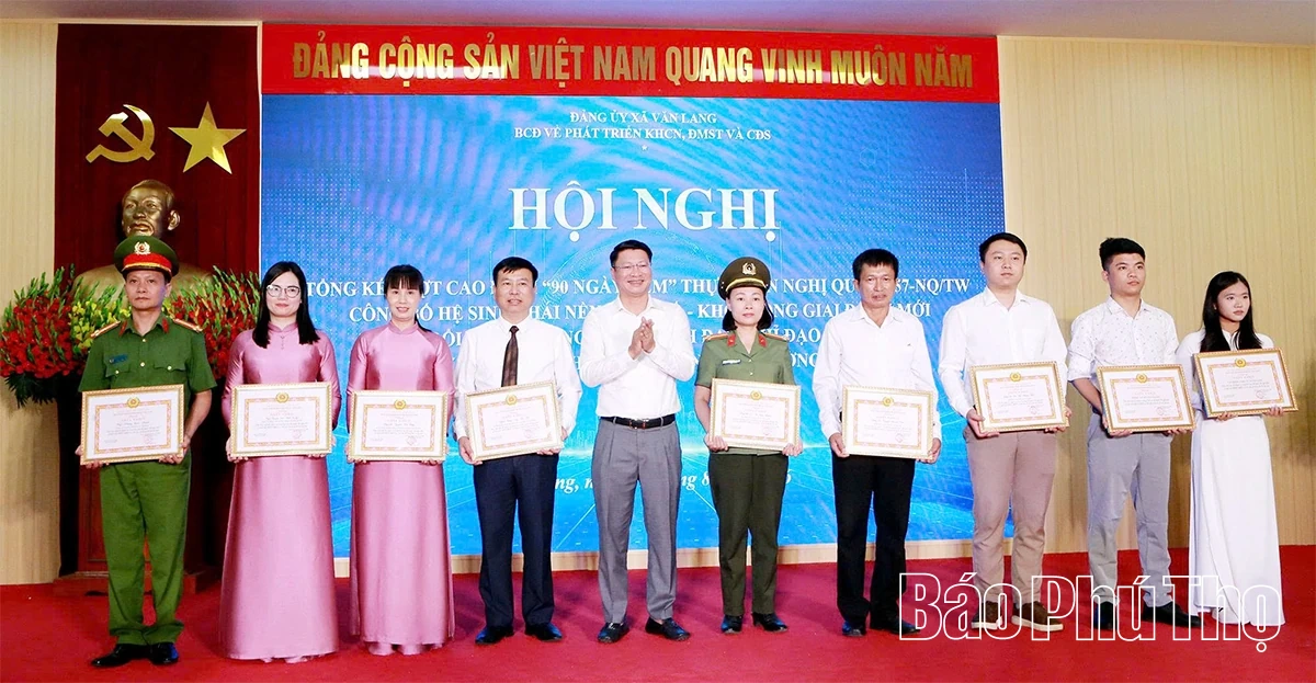 Xã Văn Lang tổng kết đợt cao điểm “90 ngày đêm” thực hiện Nghị quyết số 57-NQ/TW và Đề án 06