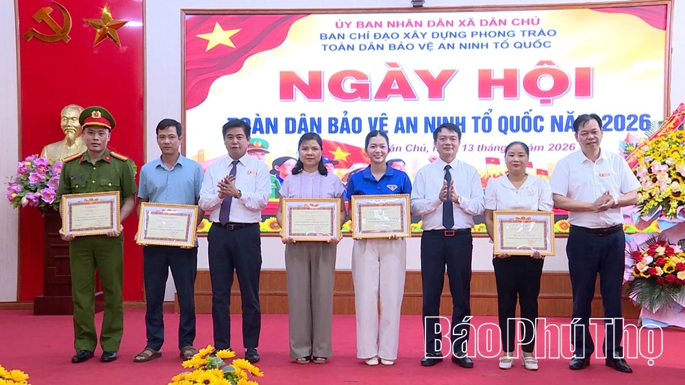 Xã Dân Chủ tổ chức Ngày hội toàn dân bảo vệ an ninh Tổ quốc năm 2026