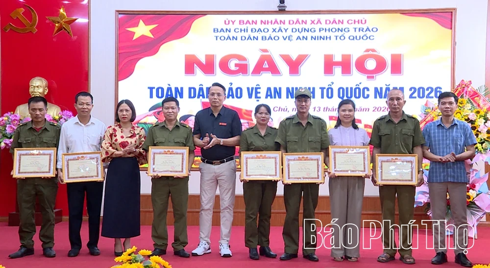 Xã Dân Chủ tổ chức Ngày hội toàn dân bảo vệ an ninh Tổ quốc năm 2026