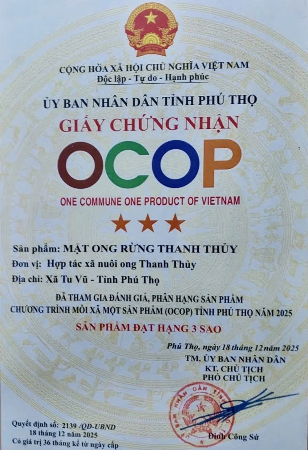 Ngọt thơm mật ong rừng Thanh Thủy