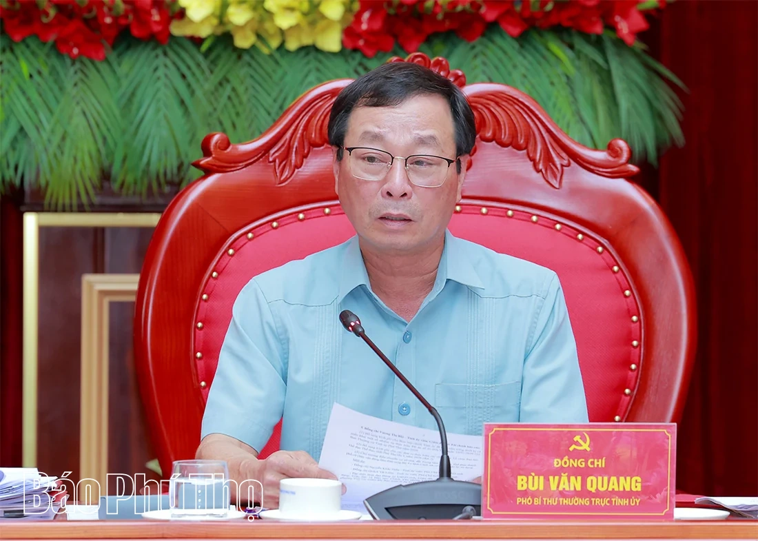 Ban Thường vụ Tỉnh ủy cho ý kiến nhiều nội dung quan trọng