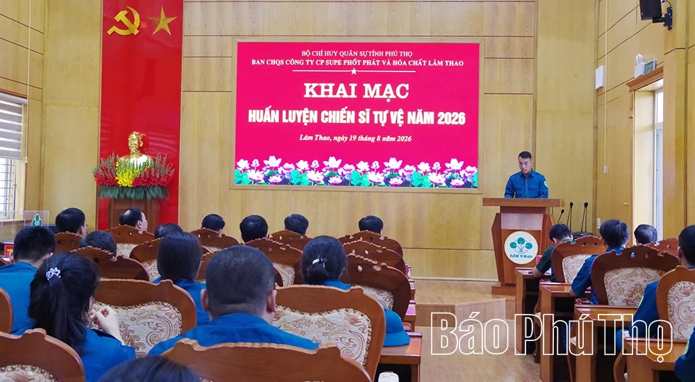 Huấn luyện lực lượng tự vệ Công ty Cổ phần Supe phốt phát và Hóa chất Lâm Thao&nbsp;