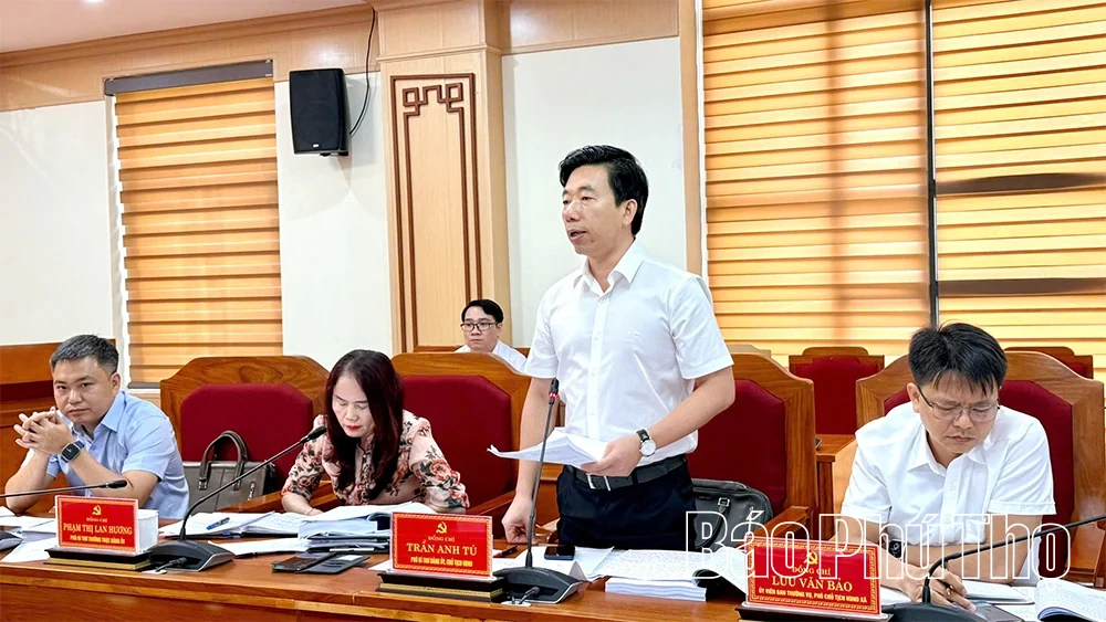 Đoàn Kiểm tra, giám sát số 224 làm việc với Ban Thường vụ Đảng ủy xã Tam Đảo