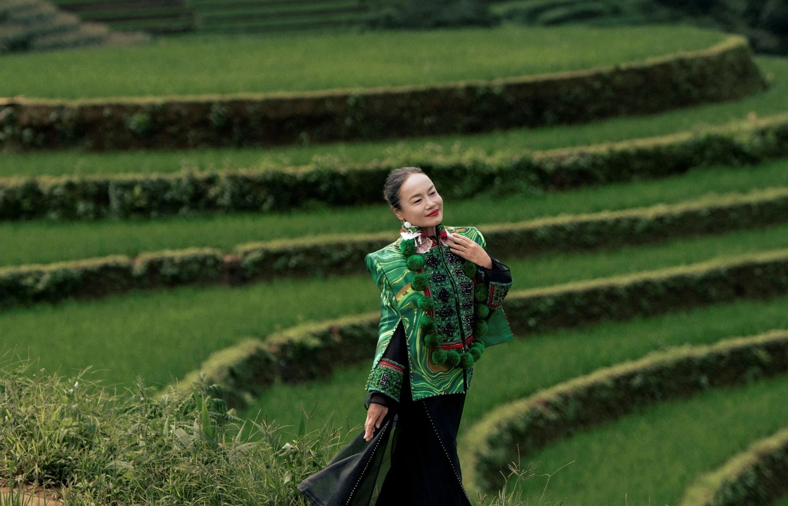 Di sản ruộng bậc thang Mù Cang Chải trở thành cảm hứng thời trang độc đáo