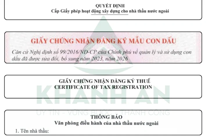 Thủ tục xin cấp Giấy phép hoạt động xây dựng cho nhà thầu nước ngoài tại Việt Nam