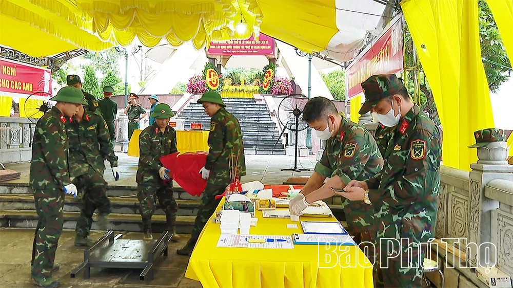 Phường Vân Phú lấy mẫu 31 hài cốt liệt sĩ chưa xác định thông tin&nbsp;