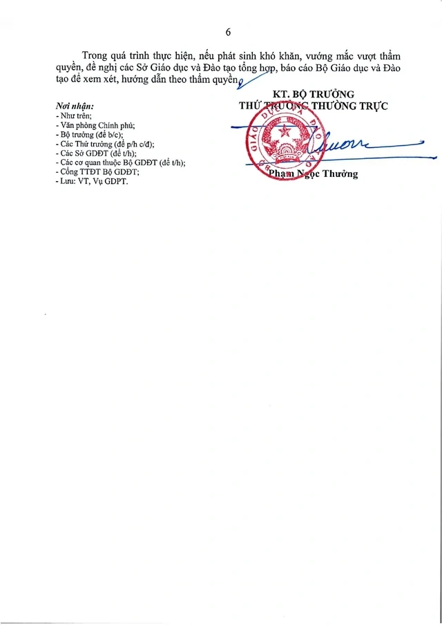 Hướng dẫn tổ chức, hoạt động của trường mầm non, phổ thông sau sắp xếp