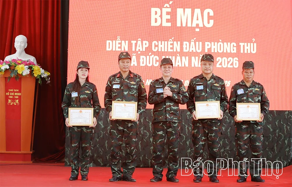 Xã Đức Nhàn hoàn thành diễn tập chiến đấu phòng thủ năm 2026