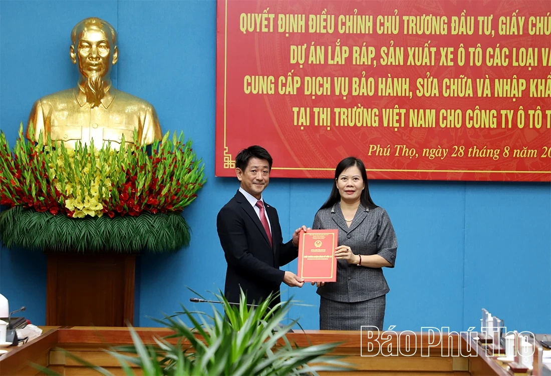 Phú Thọ điều chỉnh chủ trương đầu tư cho Toyota Việt Nam: Nâng tổng vốn đầu tư lên 373 triệu USD