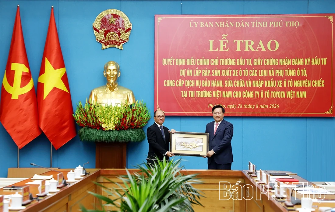 Phú Thọ điều chỉnh chủ trương đầu tư cho Toyota Việt Nam: Nâng tổng vốn đầu tư lên 373 triệu USD
