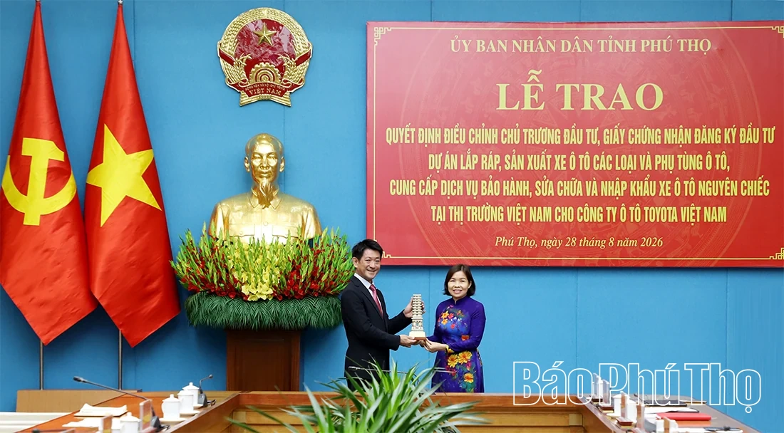 Phú Thọ điều chỉnh chủ trương đầu tư cho Toyota Việt Nam: Nâng tổng vốn đầu tư lên 373 triệu USD