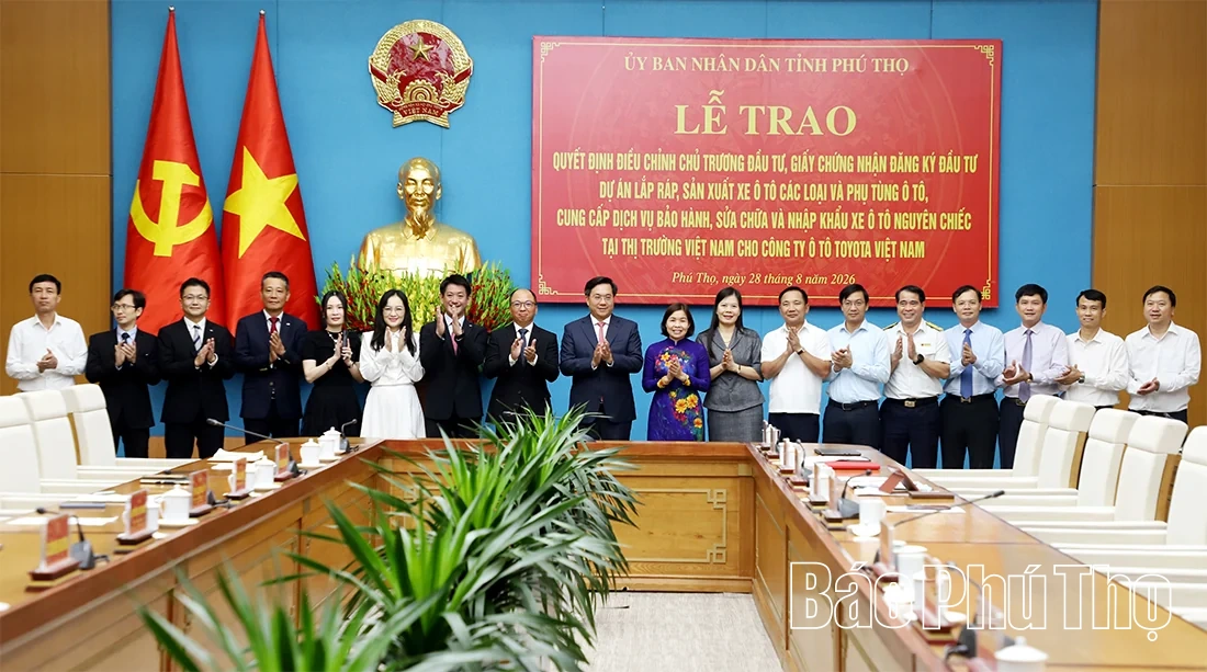 Phú Thọ điều chỉnh chủ trương đầu tư cho Toyota Việt Nam: Nâng tổng vốn đầu tư lên 373 triệu USD