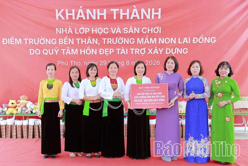 Khánh thành nhà lớp học Trường Mầm non Lai Đồng