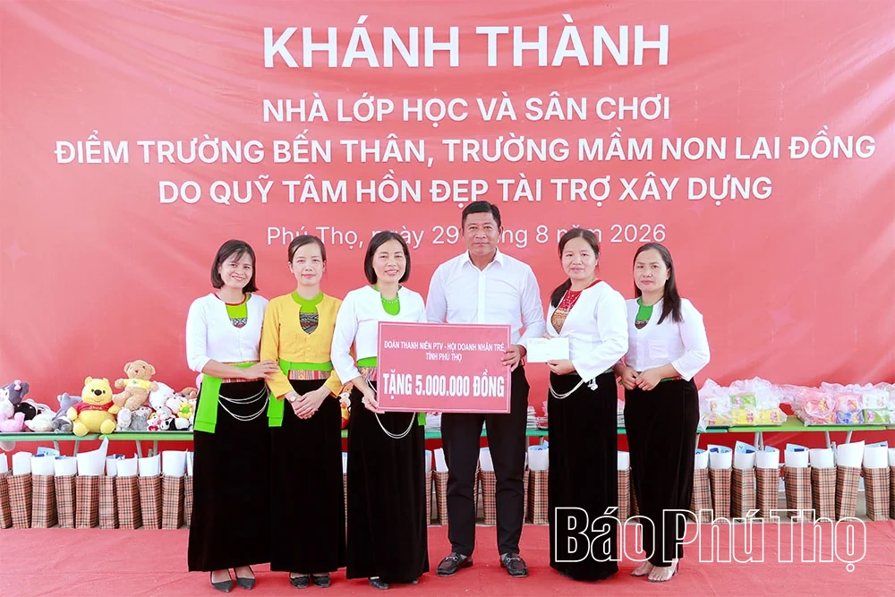 Khánh thành nhà lớp học Trường Mầm non Lai Đồng