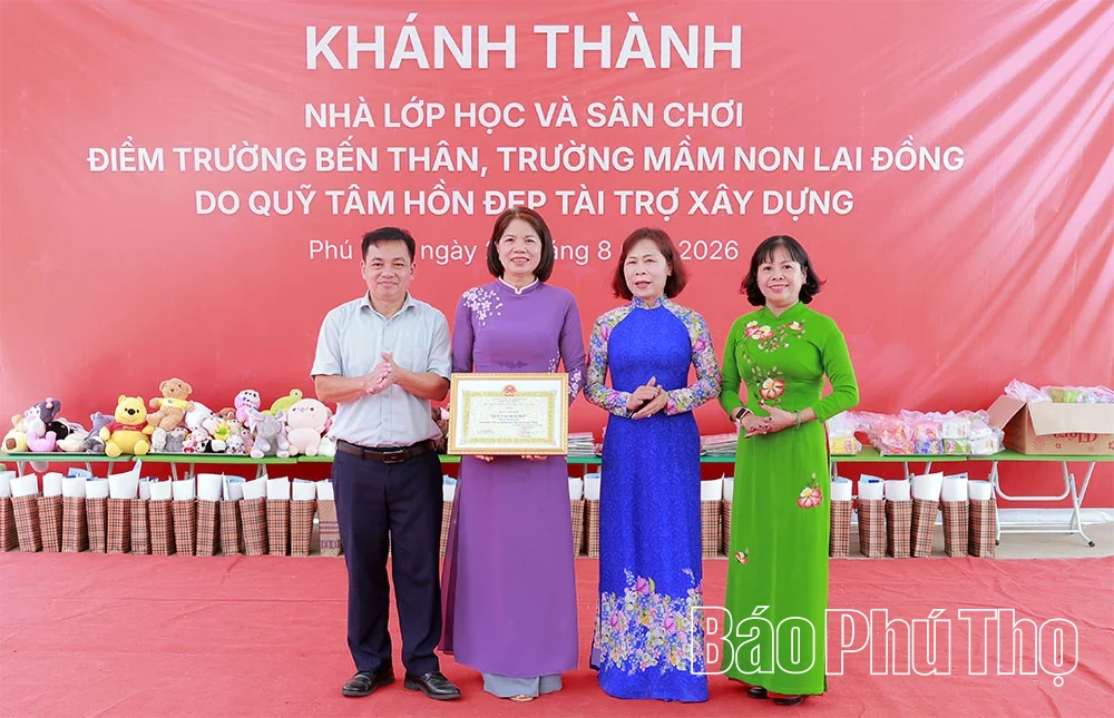 Khánh thành nhà lớp học Trường Mầm non Lai Đồng