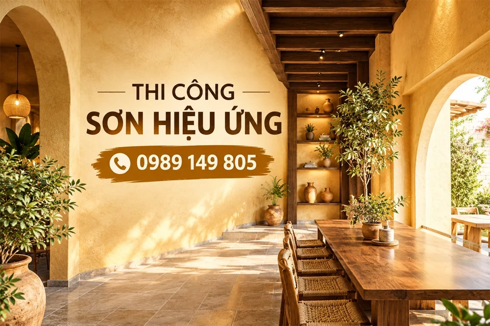 Thi công sơn hiệu ứng: Quy trình, kỹ thuật và xu hướng mới nhất