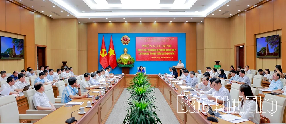 Phiên giải trình công tác quản lý nhà nước đối với phát triển khu công nghiệp, cụm công nghiệp và lĩnh vực thương mại trên địa bàn tỉnh