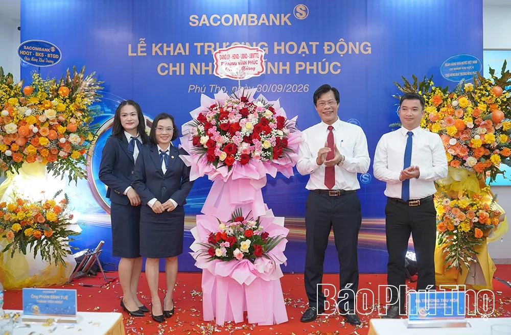 SACOMBANK khai trương Chi nhánh Vĩnh Phúc, đồng hành cùng đà phát triển kinh tế địa phương