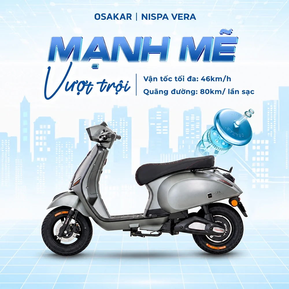 OSAKAR Nispa Vera: Vận hành êm ái, bứt phá quãng đường vượt trội