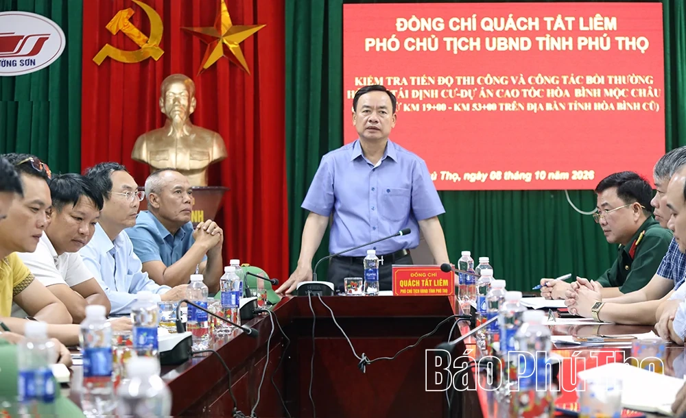 Tập trung tháo gỡ vướng mắc, đẩy nhanh tiến độ cao tốc Hòa Bình - Mộc Châu