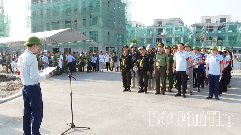 Phường Việt Trì tổ chức cưỡng chế kiểm đếm bắt buộc thực hiện giai đoạn 1 dự án Khu đô thị mới Tây Nam